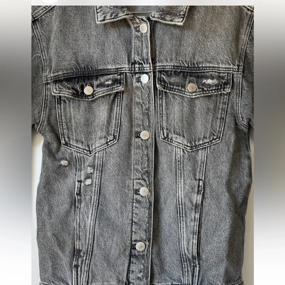 Zara Distressed Denim Jacket